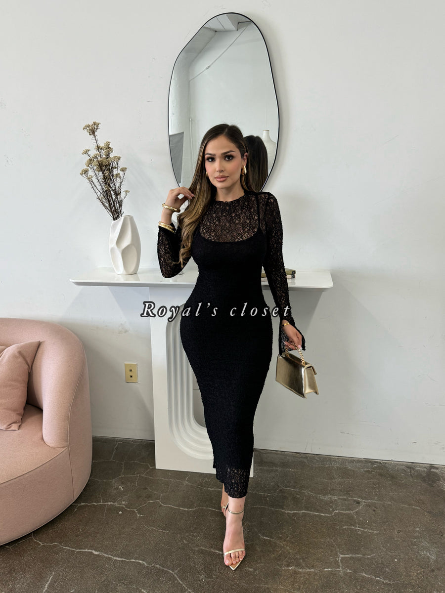 knee length dresses for ladies Zara Long Sleeve Green Velvet Dress main image 0