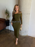 Lizbeth mesh midi dress