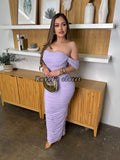Rebecca mesh midi dress