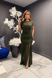Minerva lace midi dress