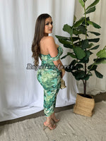 Leah mesh midi dress