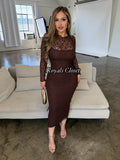 Romina lace midi dress