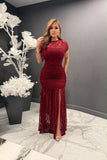 Minerva lace midi dress