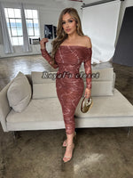 Marie mesh midi dress