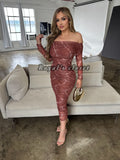Marie mesh midi dress