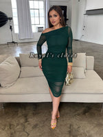 Claudia mesh midi dress