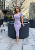Yamy bow midi dress
