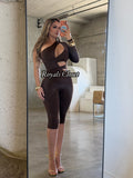 Melody bodycon capri jumpsuit
