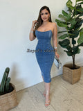 Lidia denim midi dress