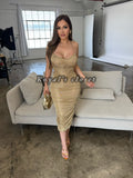 Andrea gold dress