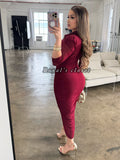 Giselle mesh midi dress