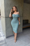 Ana Lucia mesh midi dress