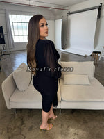 Felicia mesh midi dress