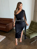 Clarissa silk midi dress
