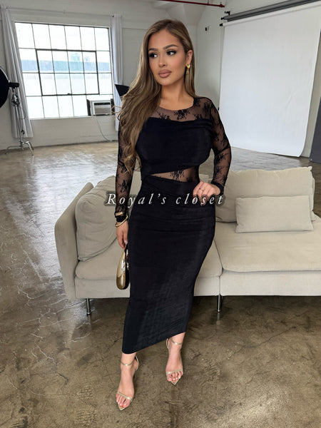 Irene lace midi dress