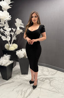 Yamy bow midi dress