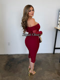 Leah mesh midi dress