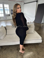 Alexa mesh midi dress