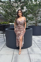 Nelly mesh midi dress