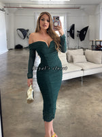 Leah mesh midi dress