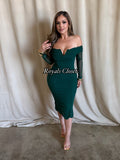 Leah mesh midi dress