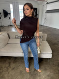 Dalila Denim rhinestone pants