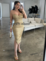 Andrea gold dress