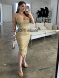 Andrea gold dress