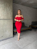 Mellody mesh midi dress