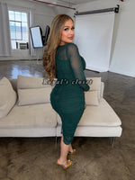 Priscila mesh midi dress