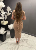Yamy bow midi dress