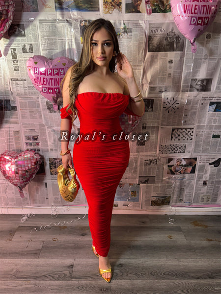 Yuridia mesh maxi dress