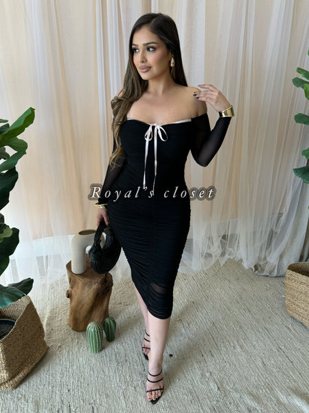 Vilma mesh midi dress
