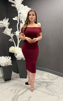 Xenia bow midi dress