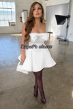 Emelie bow strapless mini dress