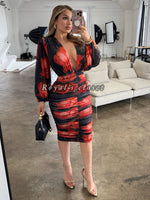 Valeria mesh midi dress
