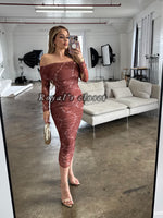 Marie mesh midi dress