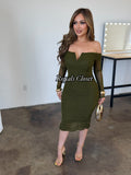 Leah mesh midi dress