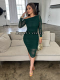 Claudia mesh midi dress