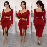 Tatiana midi skirt set