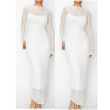 Alexandra lace midi dress