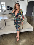 Valeria mesh midi dress