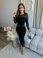 Lucy mesh rhinestone dress