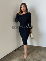 Gia mesh midi dress