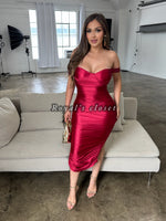 Madison silk midi dress