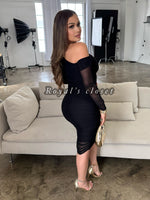 Claudia mesh midi dress