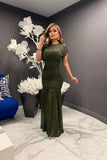 Minerva lace midi dress