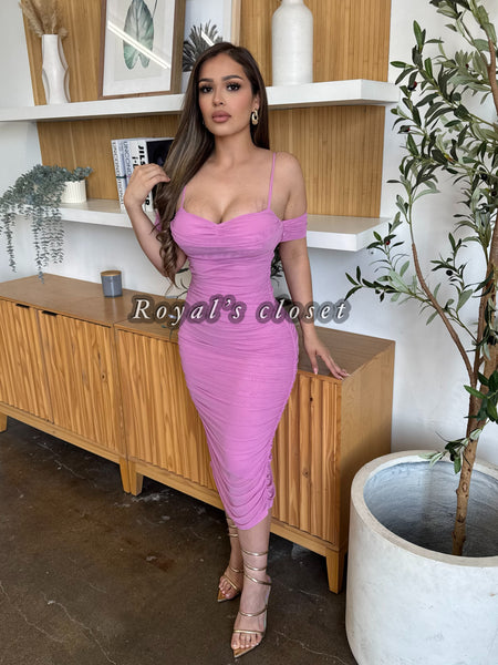 Giselle mesh midi dress