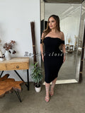 Rebecca mesh midi dress