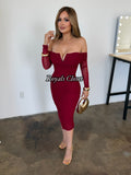 Leah mesh midi dress